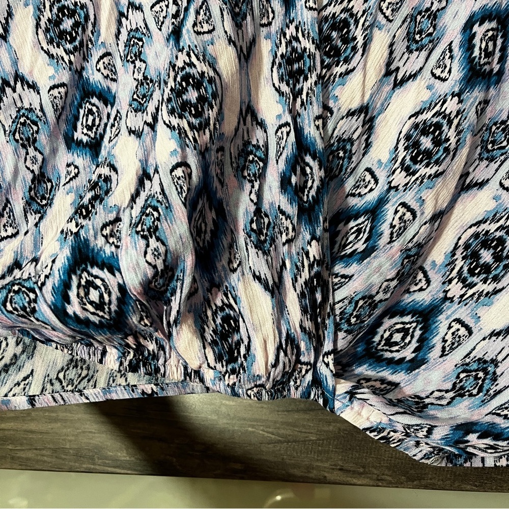 ANDREE BY UNIT Boho Slouchy Patterned Flowy Blous… - image 5